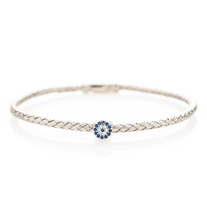 Evil Eye Bangle Bracelet for Women in 4 Colors