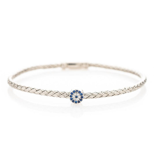 Evil Eye Bangle Bracelet for Women in 4 Colors