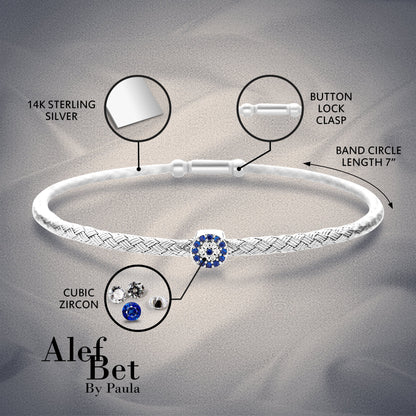 Evil Eye Bangle Bracelet for Women in 4 Colors