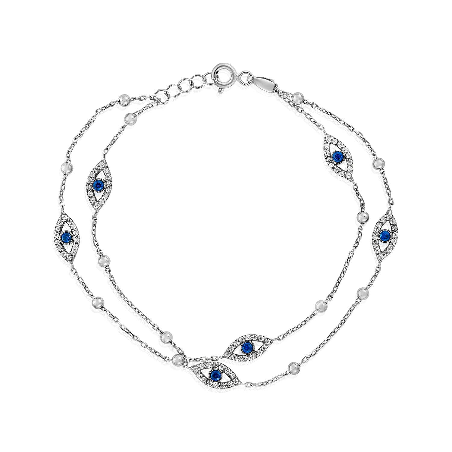 Evil Eye Bracelet | Double Strand