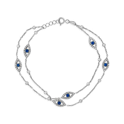 Evil Eye Bracelet | Double Strand