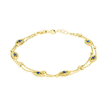 Evil Eye Bracelet | Double Strand