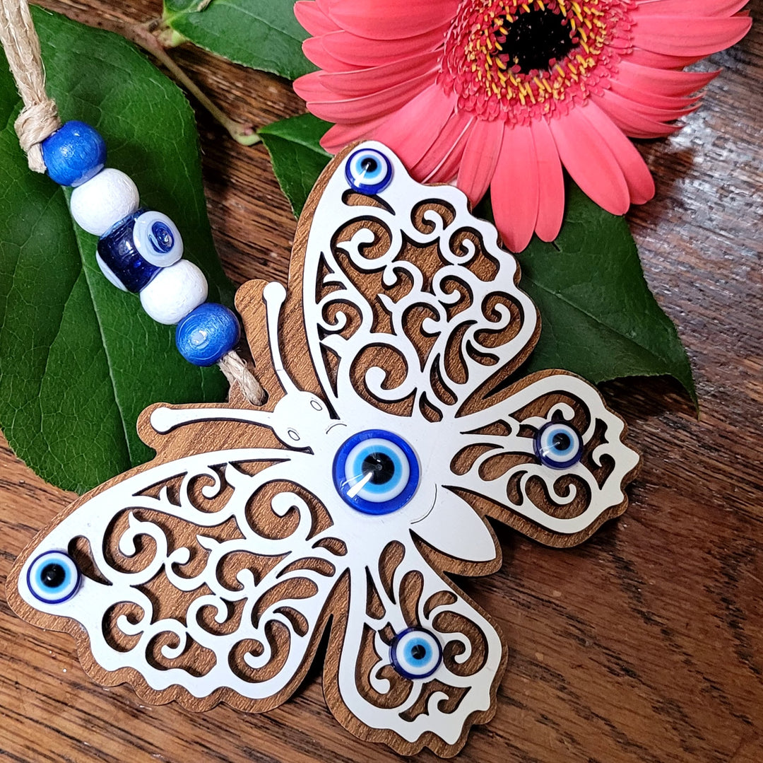 evil eye and butterfly