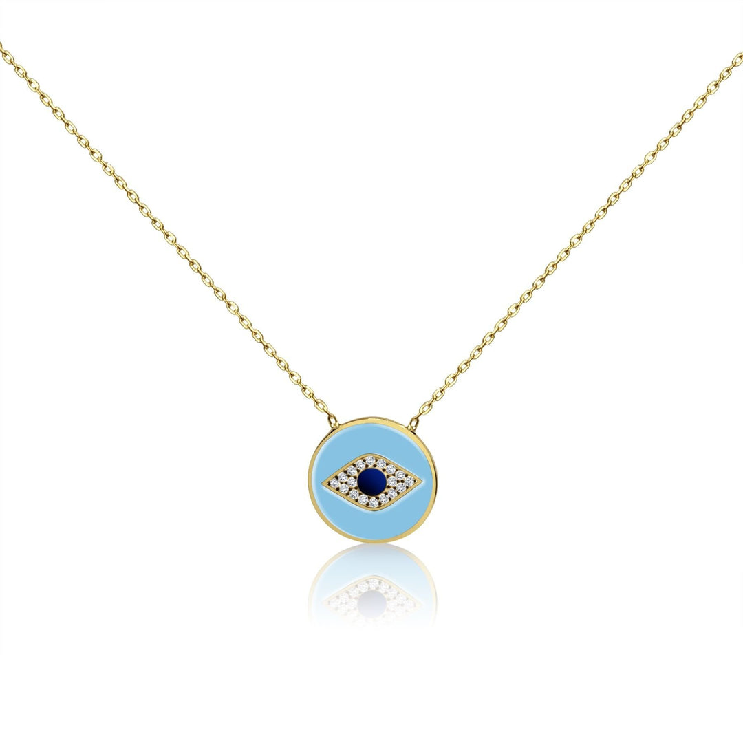 blue evil eye necklace for girls and women