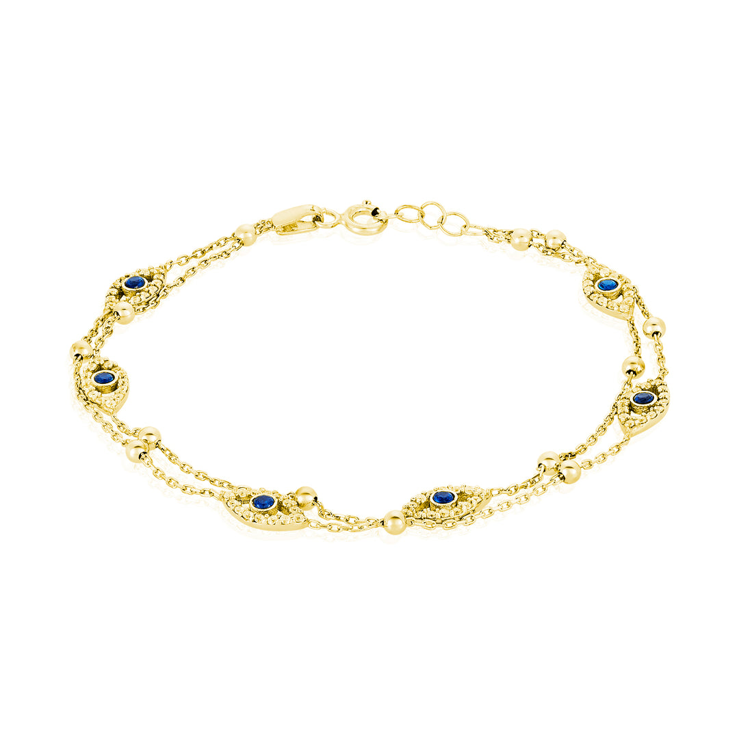golden evil eye bracelet for women