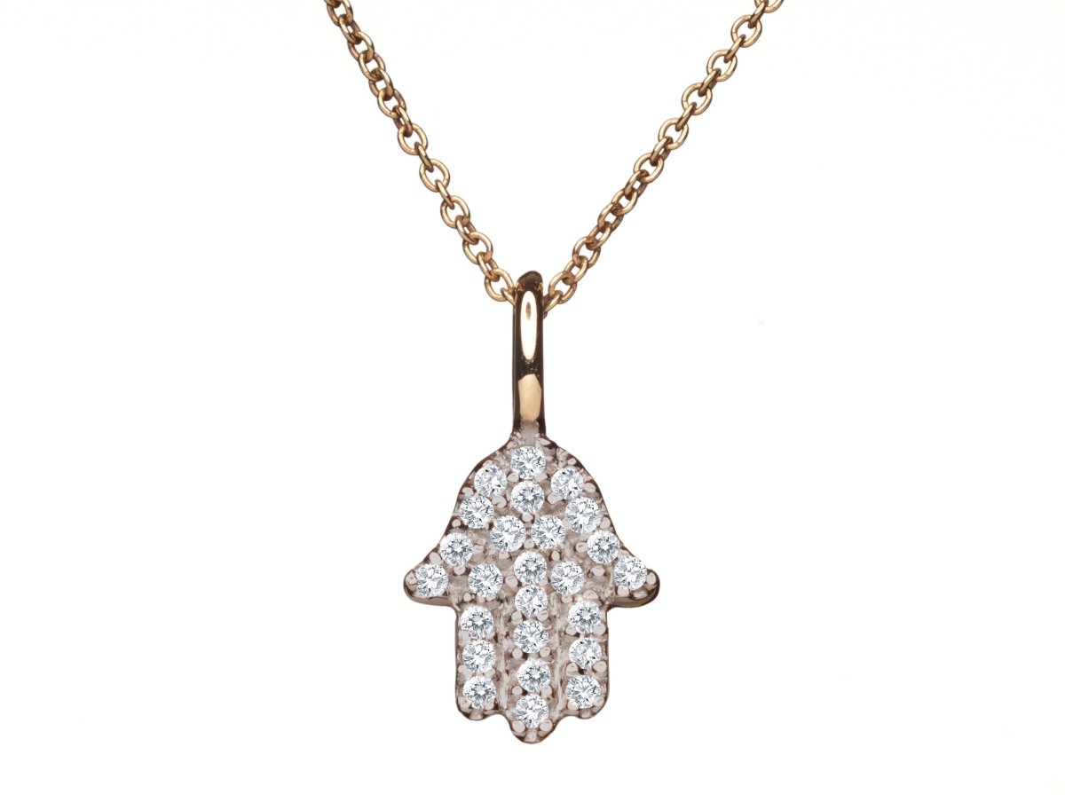 Diamond Hamsa Hand Necklace