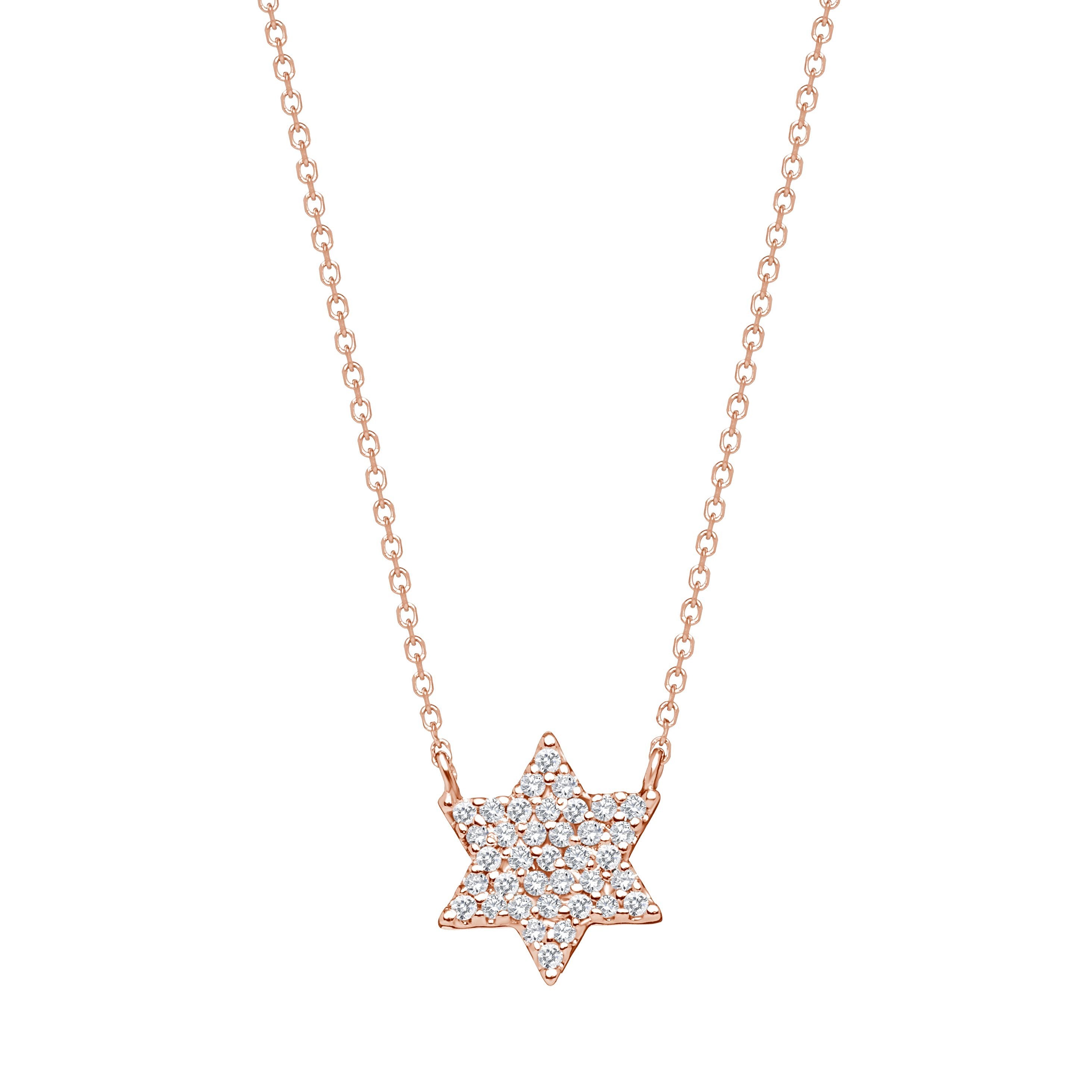 Diamond Star of David Necklace - Zoe Lev Jewelry
