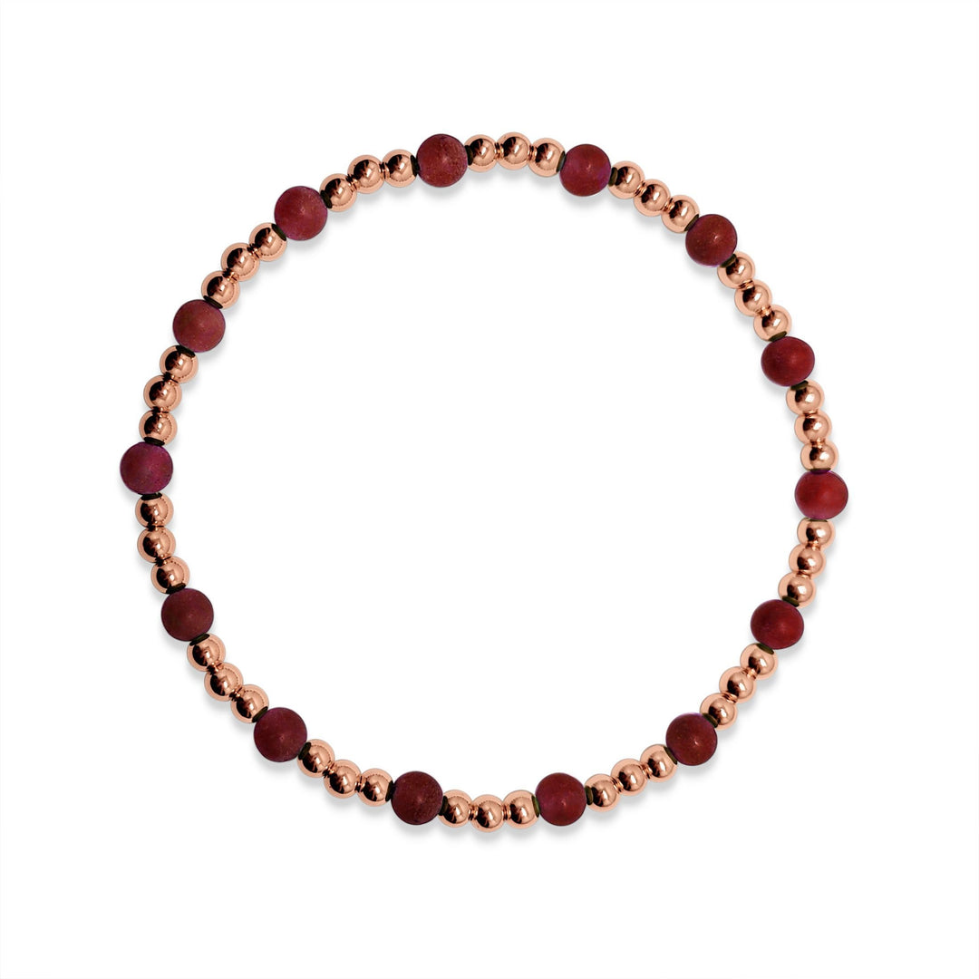 red gemstone bracelet