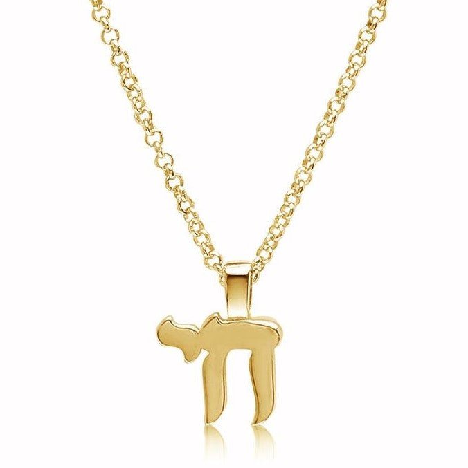 chai hebrew gold necklace