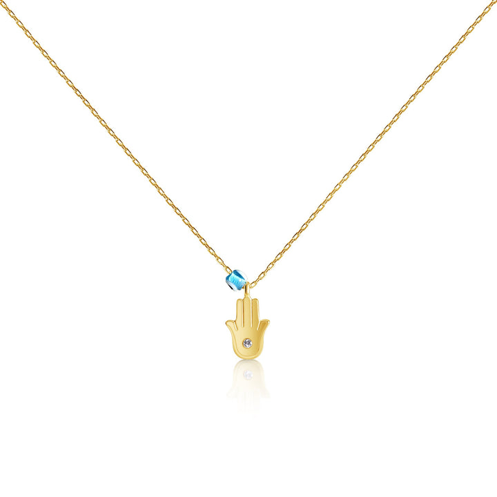 golden hamsa necklace