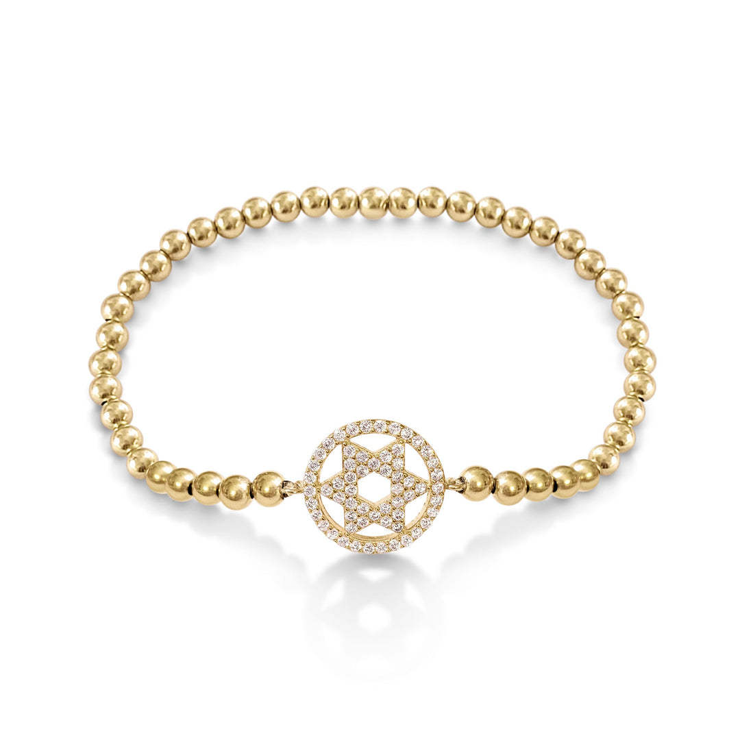 jewish star bead bracelet for women