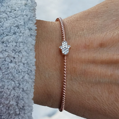 Hamsa Bangle Bracelet