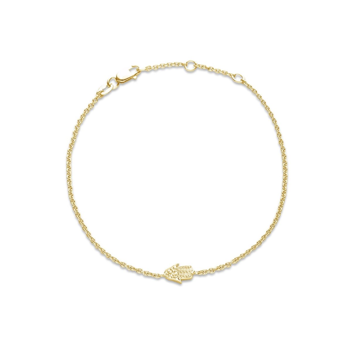 Diamond Hamsa Bracelet in Gold or Silver