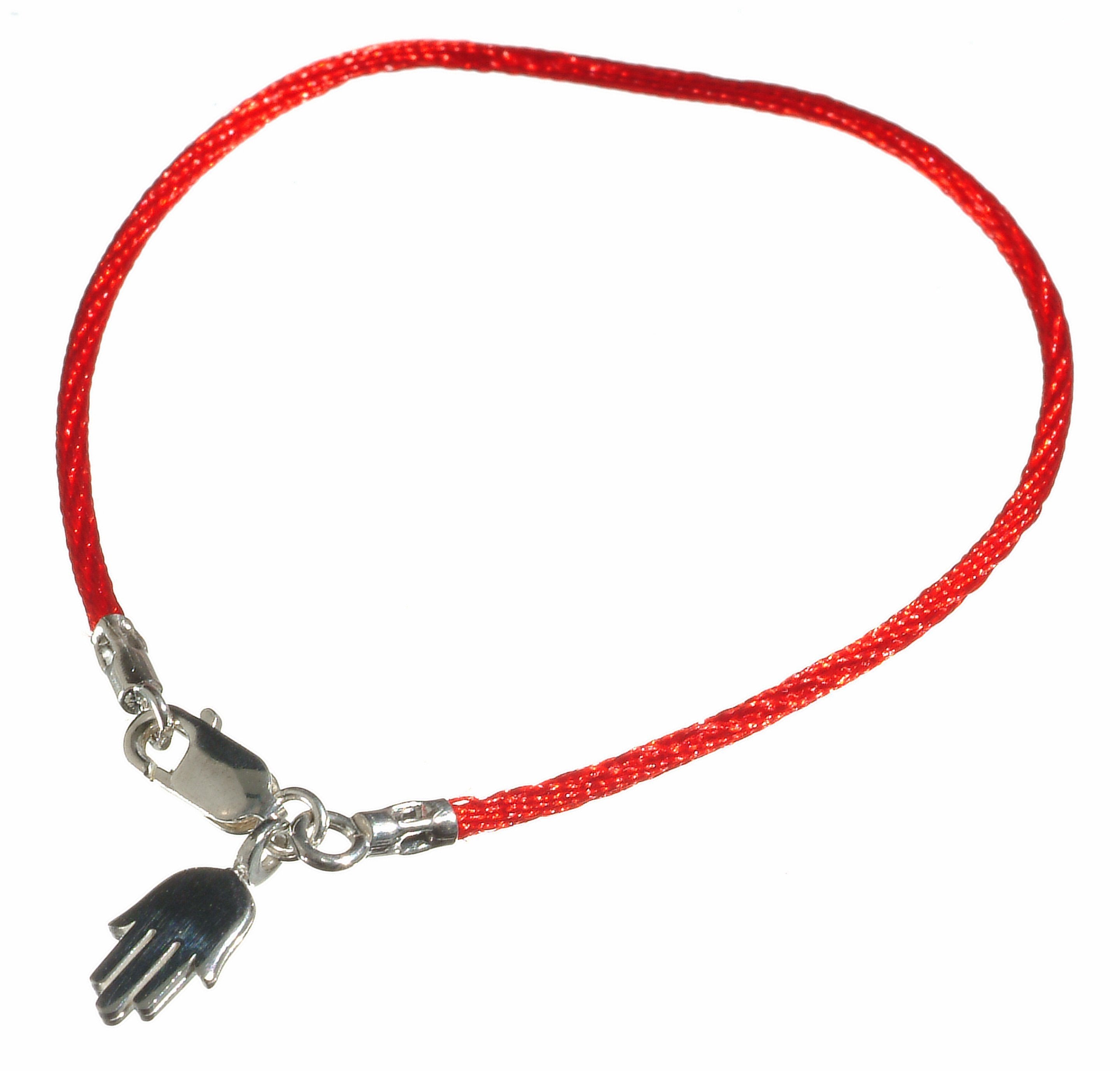 Red Nylon with 18K Pink Gold Hamsa Hand Bracelet – Double Bone Official