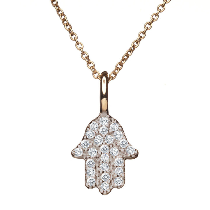 hamsa gold and diamond necklace