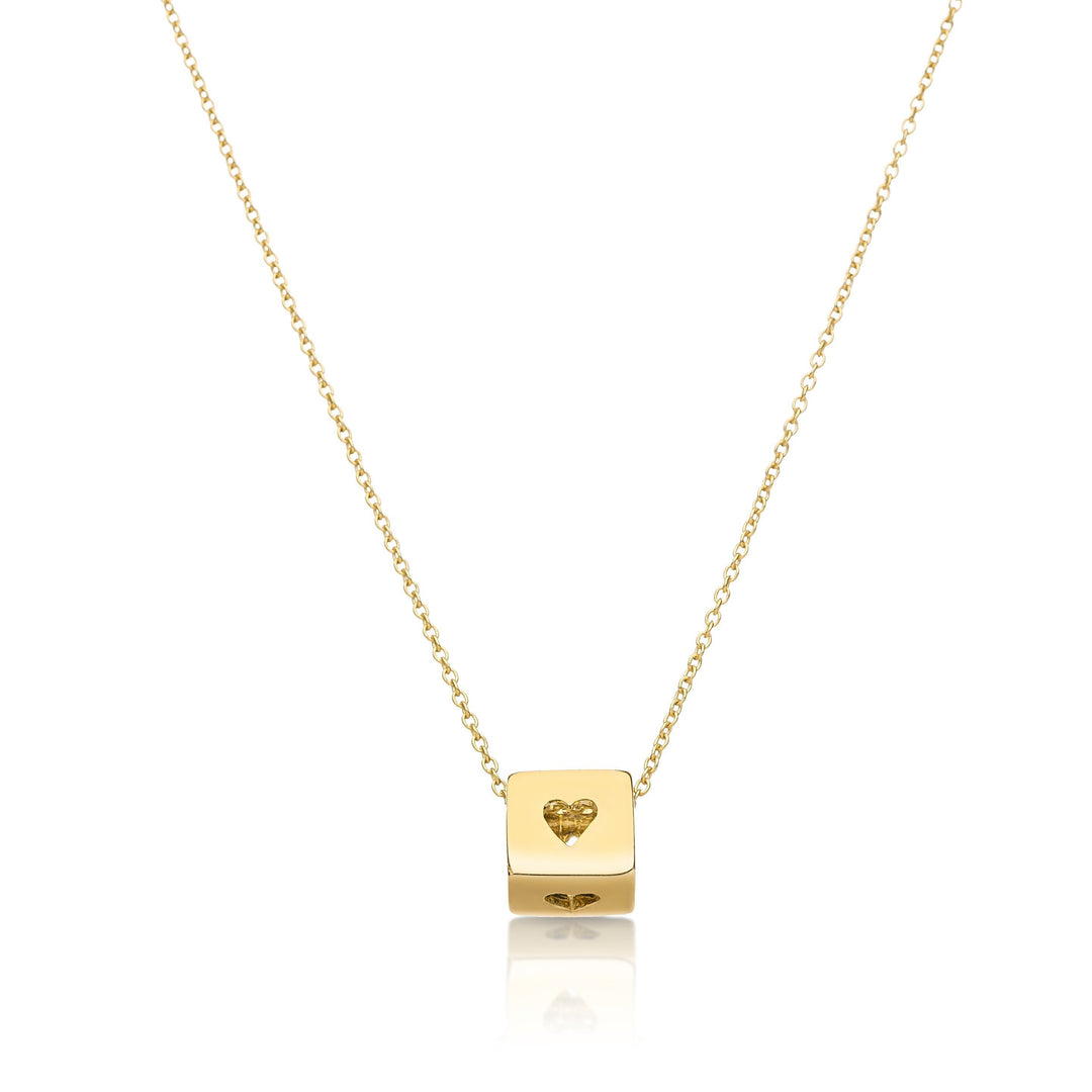 heart cube necklace