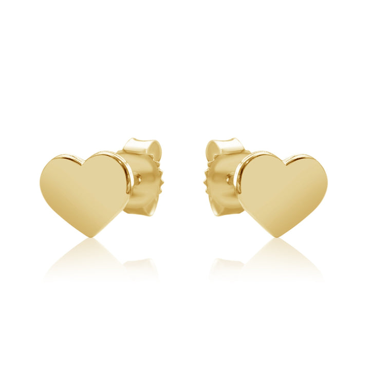 heart stud earrings