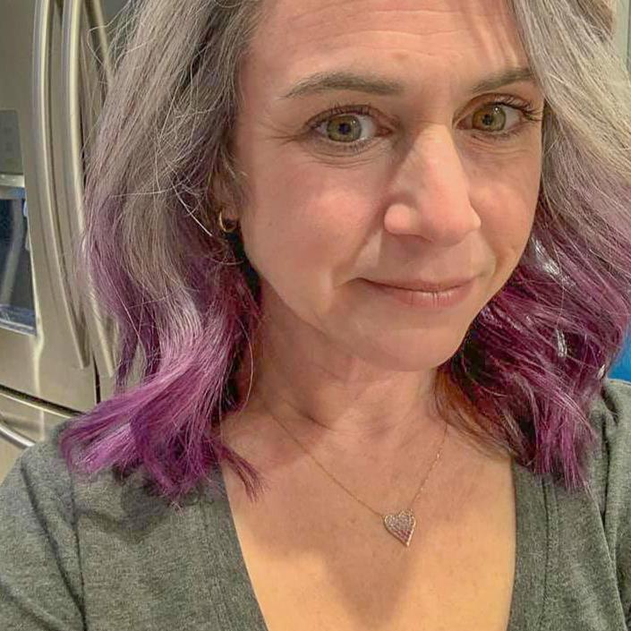 heart charm with pink hair