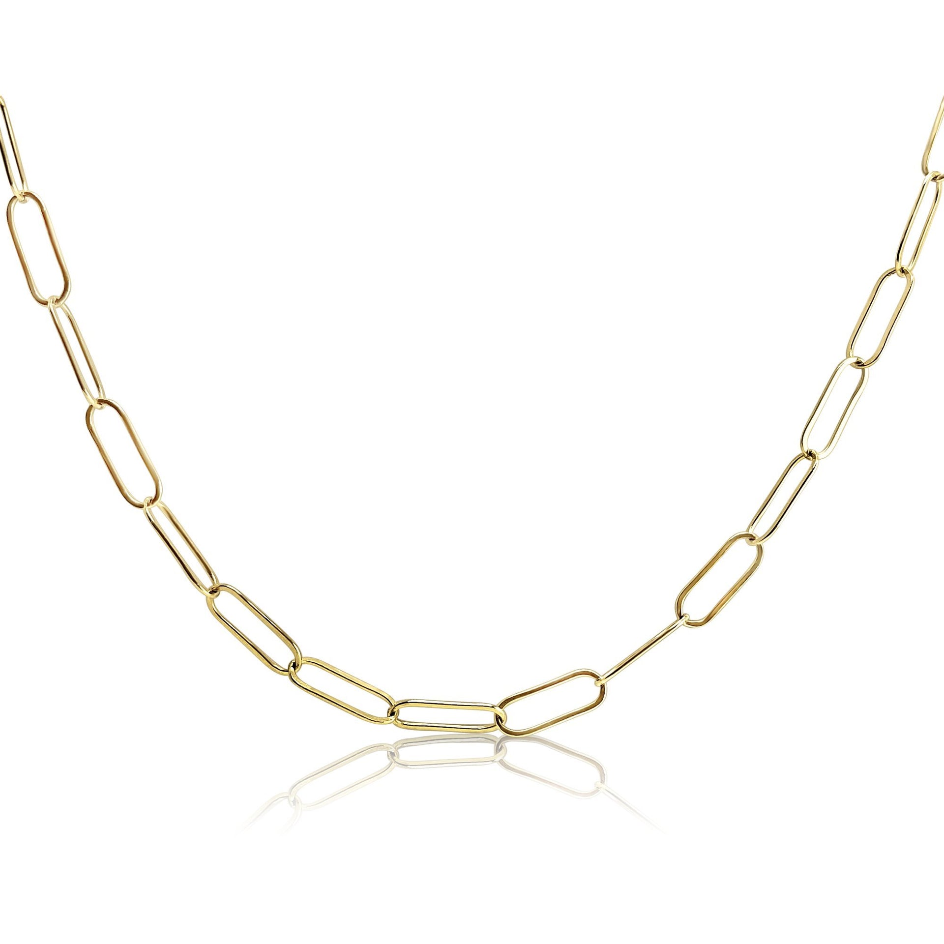 paper clip charm necklace 