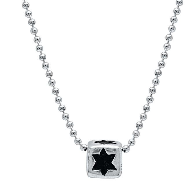 star on a cube shape necklace