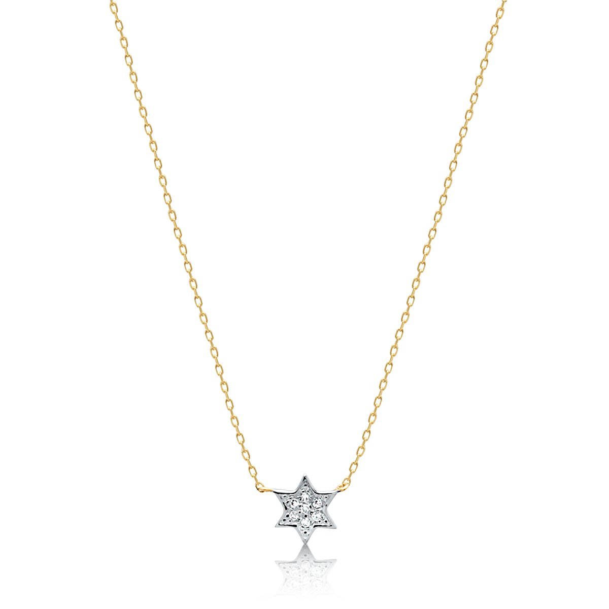 small yellow gold star necklace