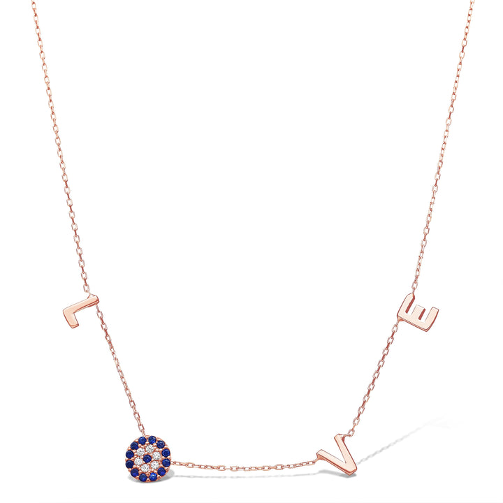 pink gold lucky charm necklace