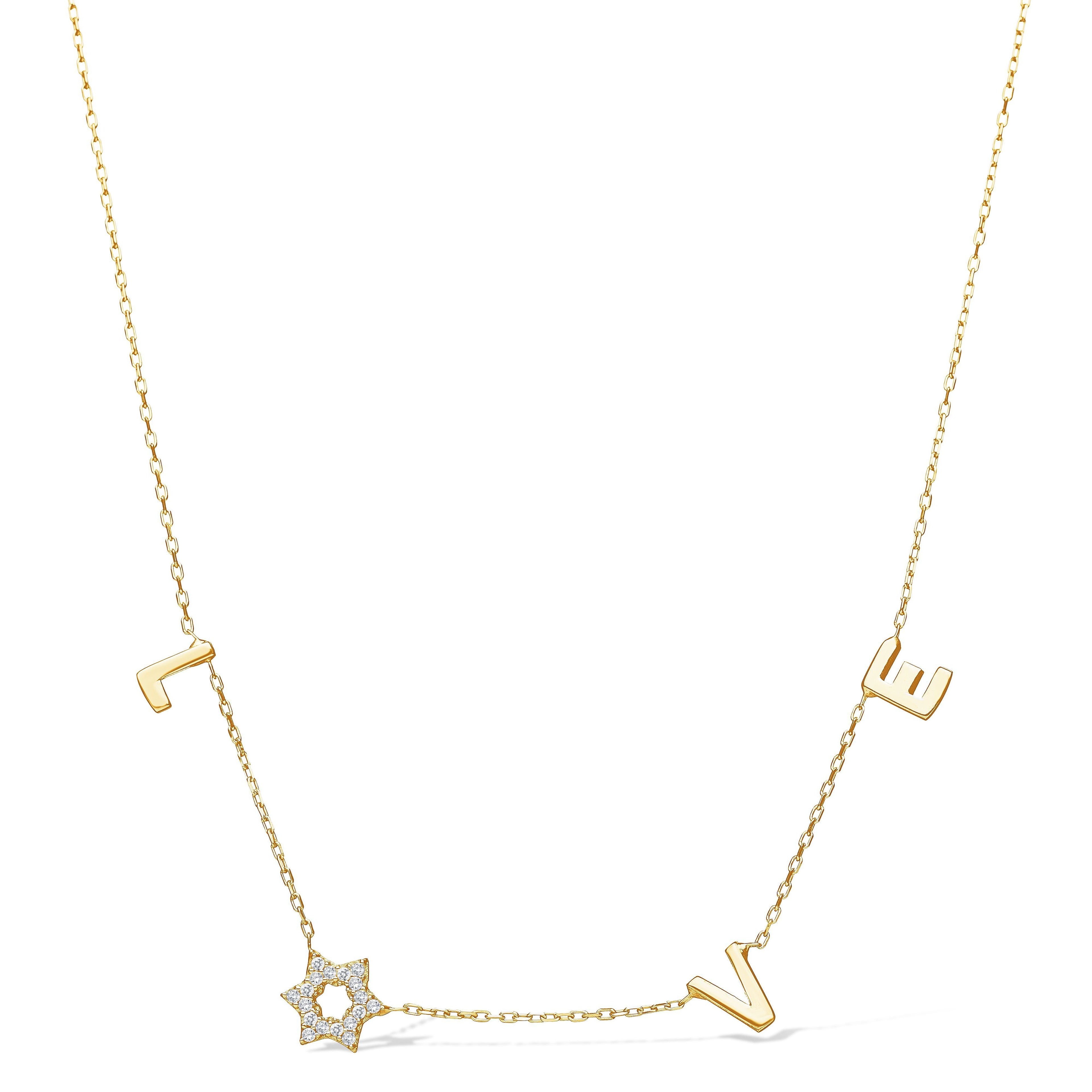 love and star necklace judaic