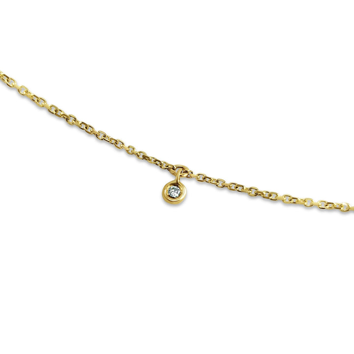 bezel necklace with diamond