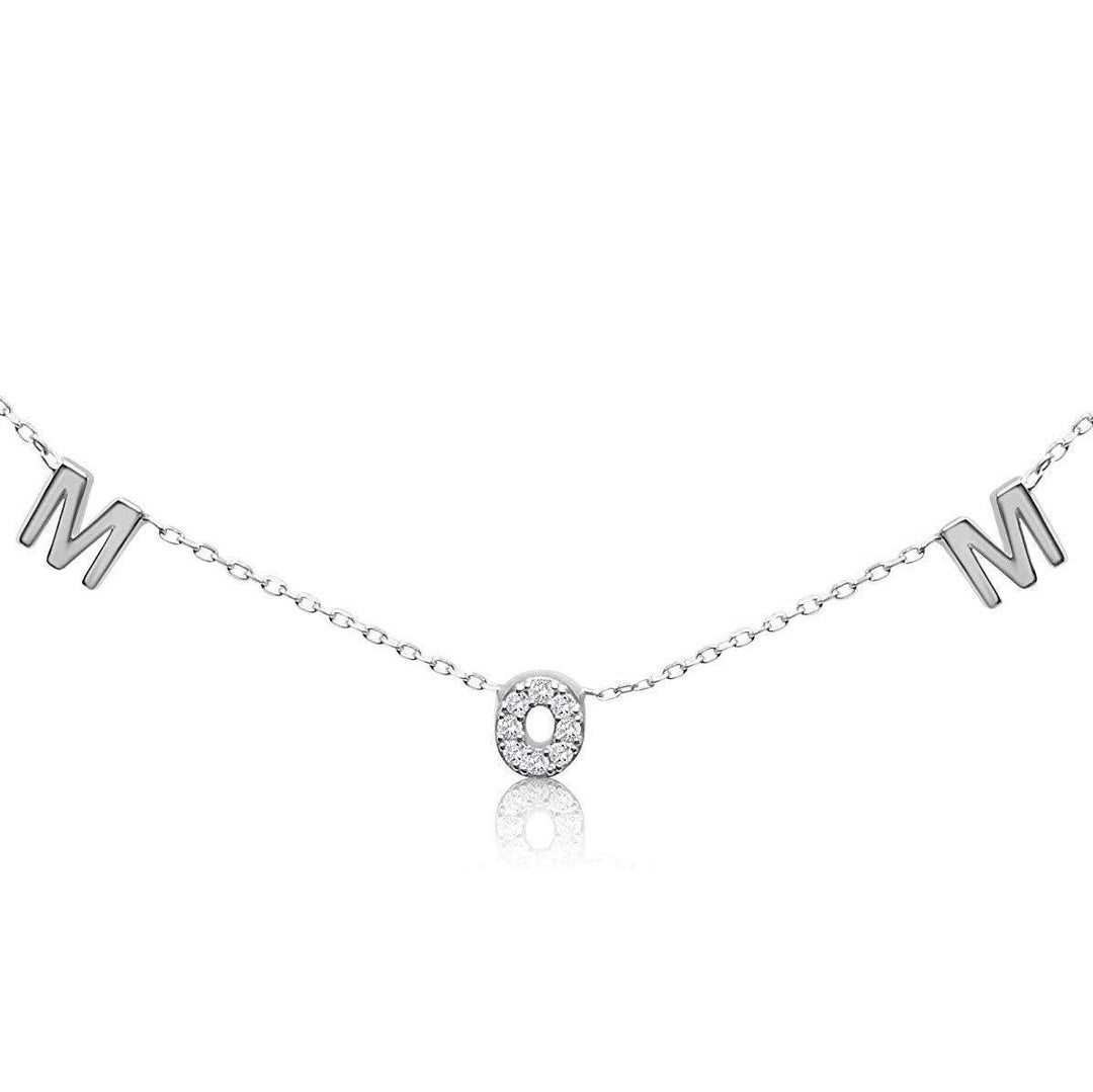 Mom Necklace in Sterling Silver