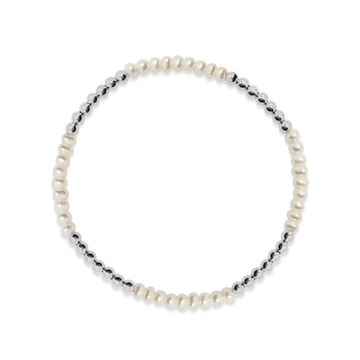 pearl bracelet in silver