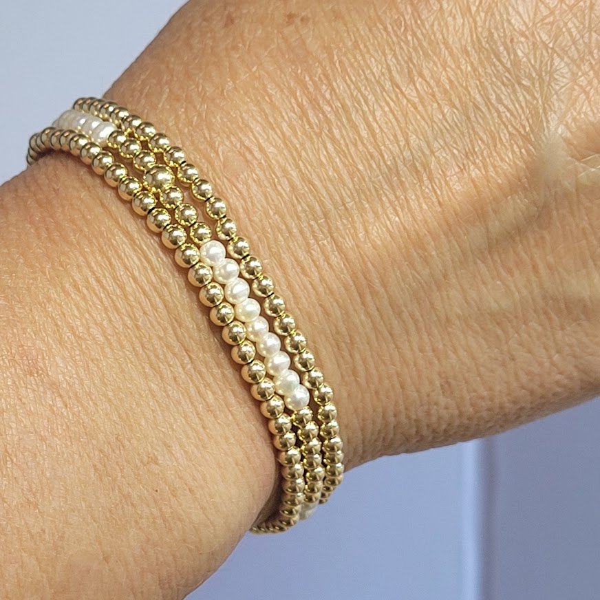 gold bead bracelets for women