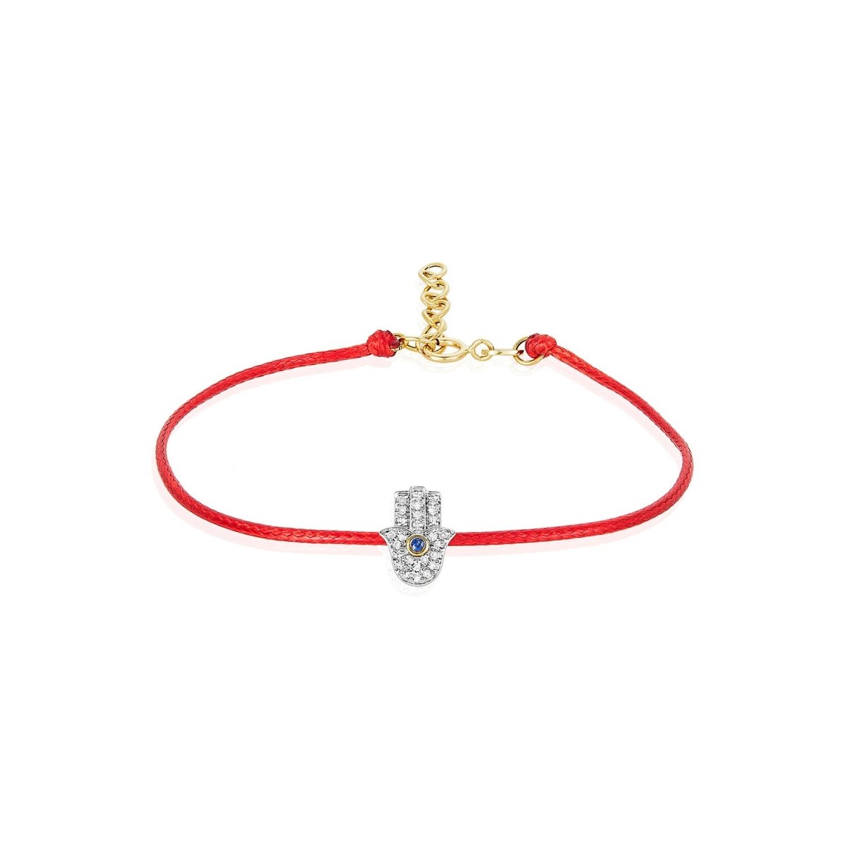 Protection Bracelet with Diamond Hamsa