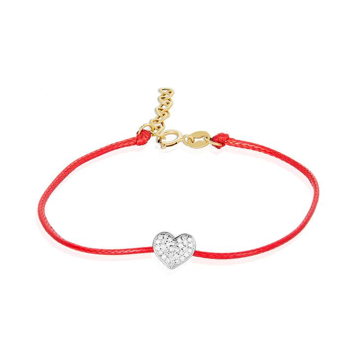 Protection Bracelet with Diamond Heart