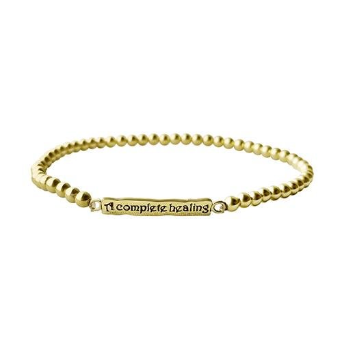 gold bead wellness bracelet