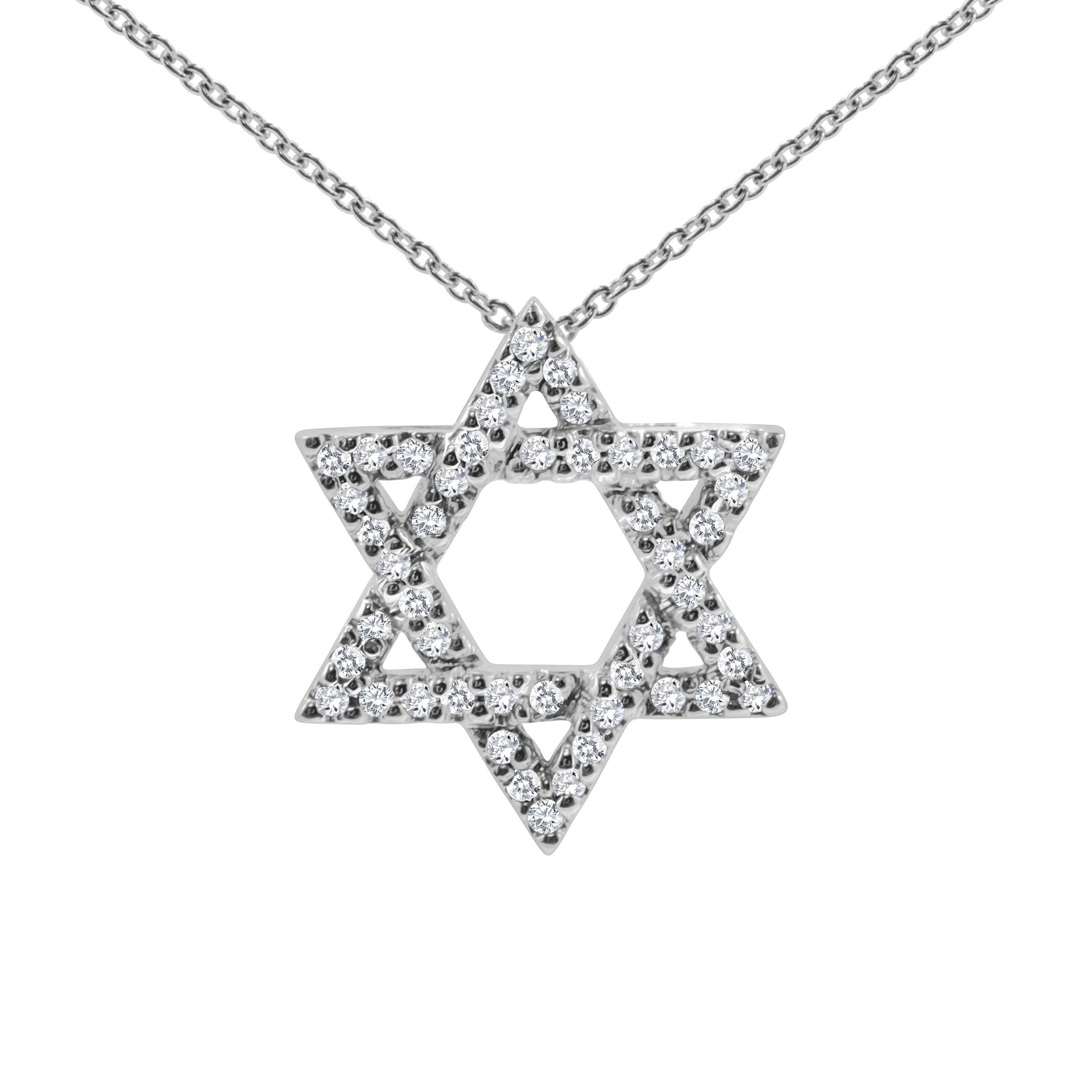 diamond star of david necklace
