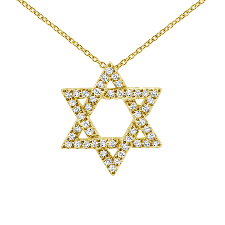 gold star of david with diamonds