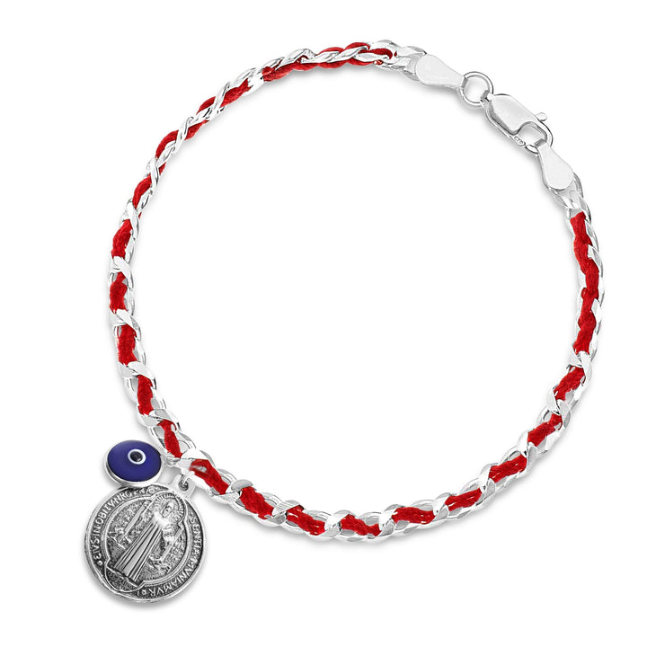 saint benedict red string fate bracelet