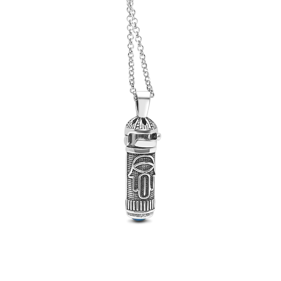 silver mezuzah necklace bar mitzvah gift