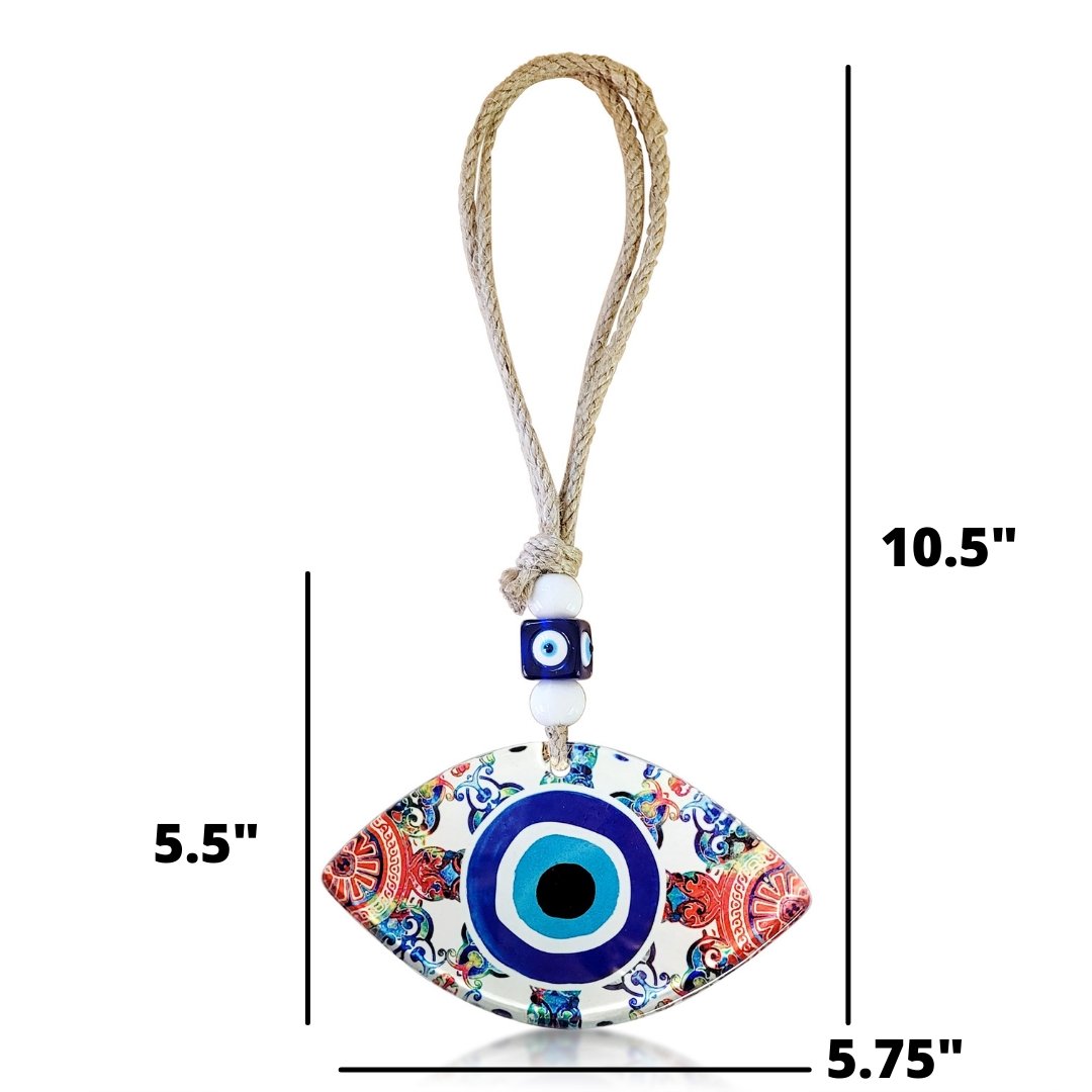 Glass Evil Eye Wall Sculpture for Home
