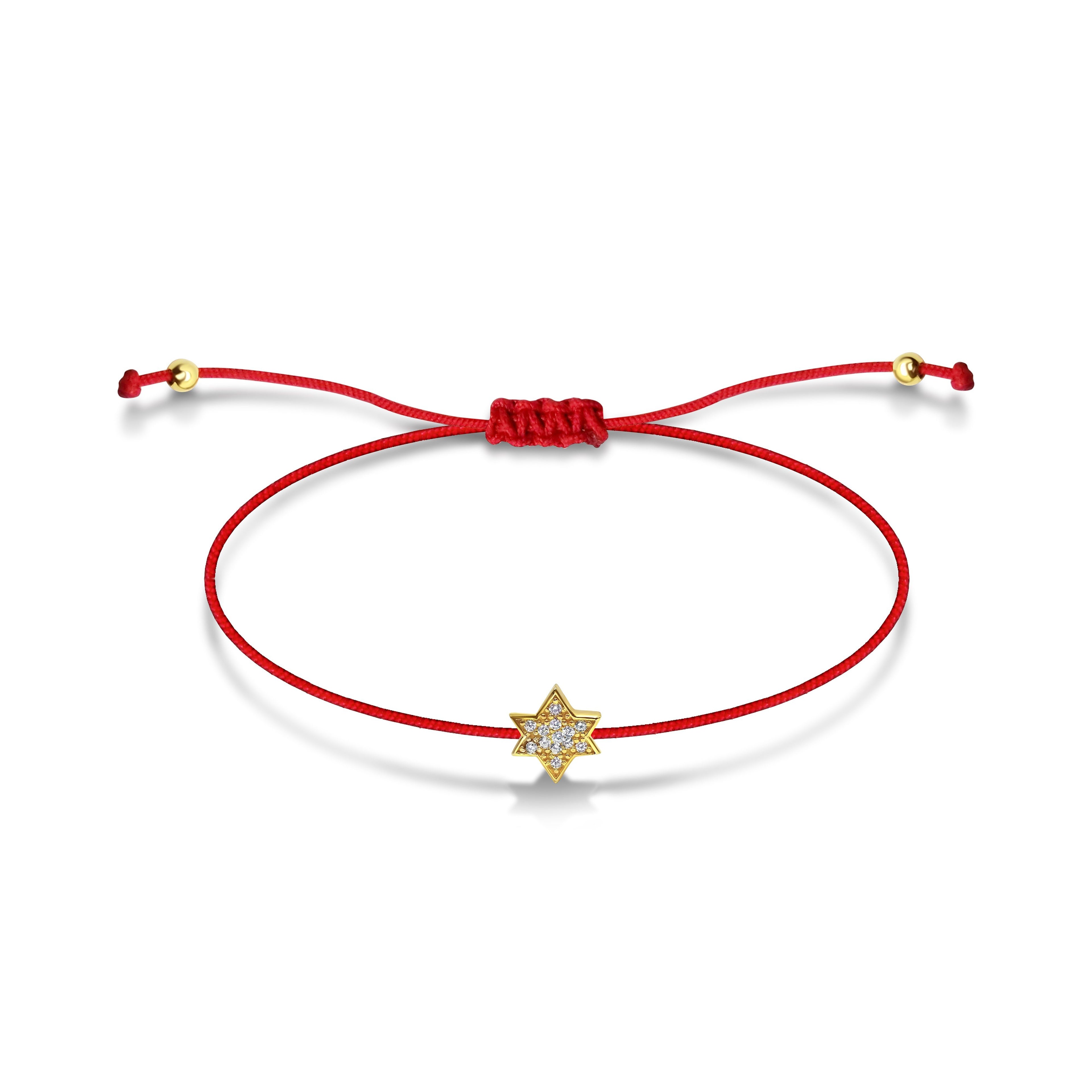 red string jewish star bracelet