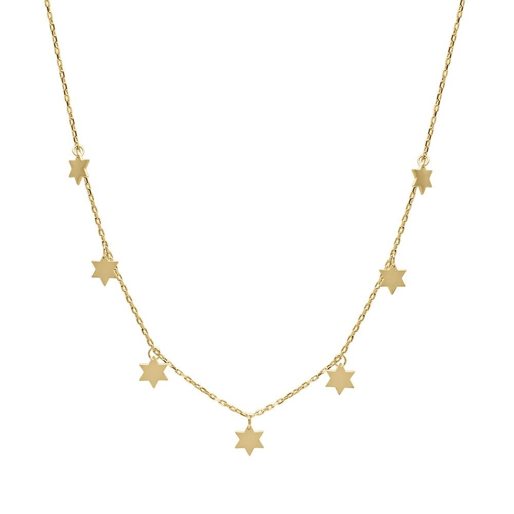 gold charm star necklace