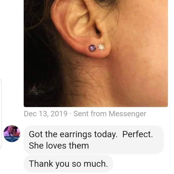 star jewish earring