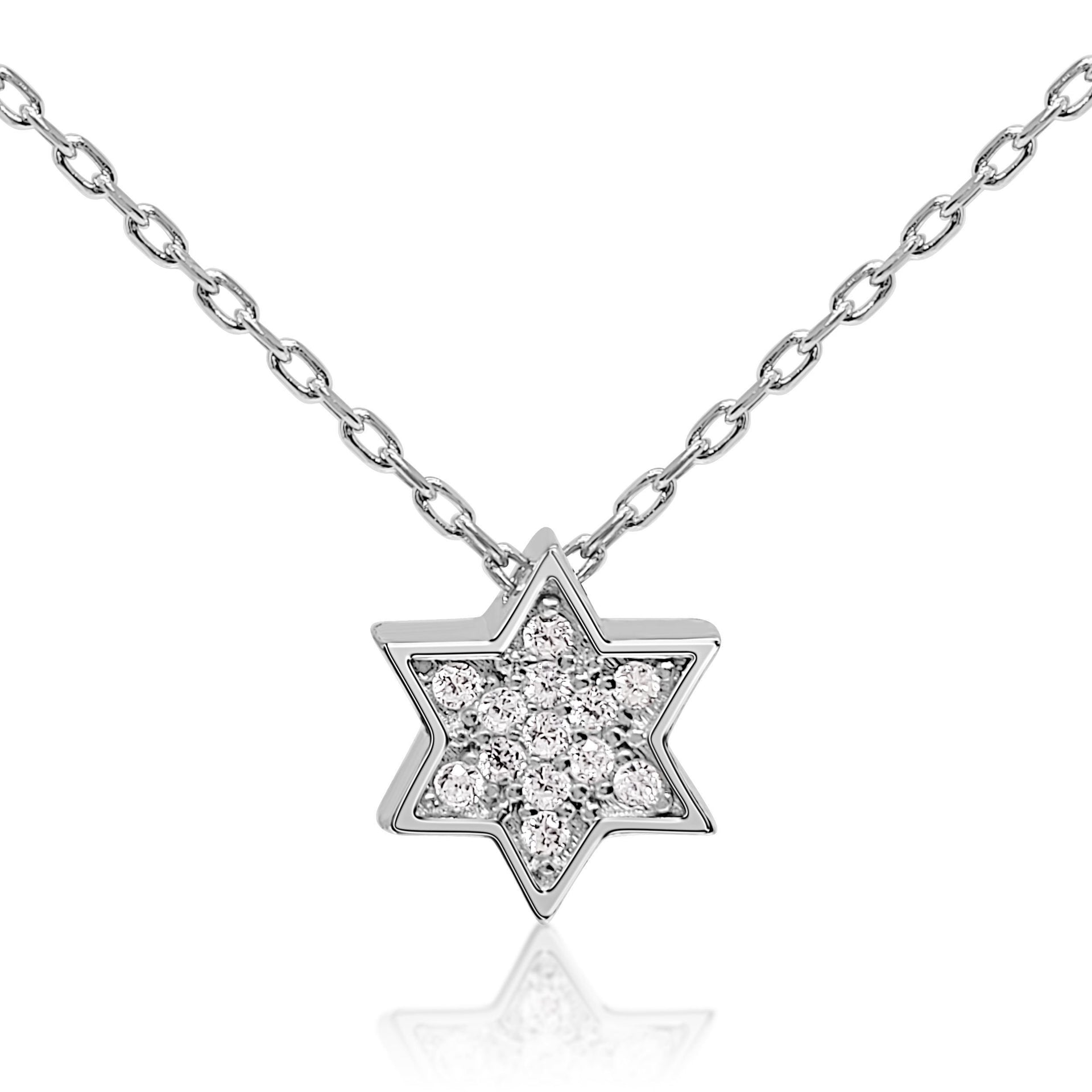 star of david necklace in silver