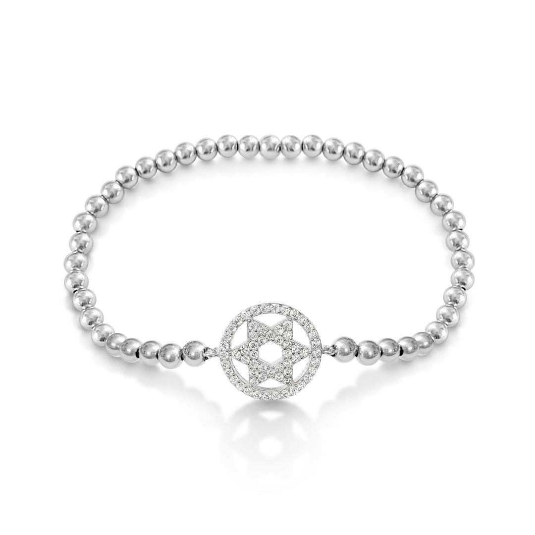 silver jewish star bracelet
