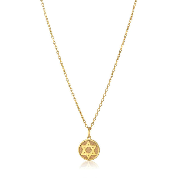 Golden Jewish Star Pendant