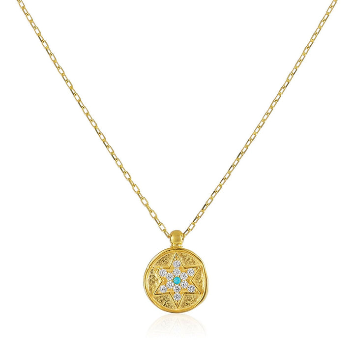 Golden Jewish Star Necklace