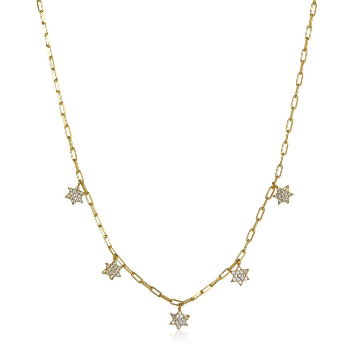 Stars Upon Stars Paperclip Chain Necklace