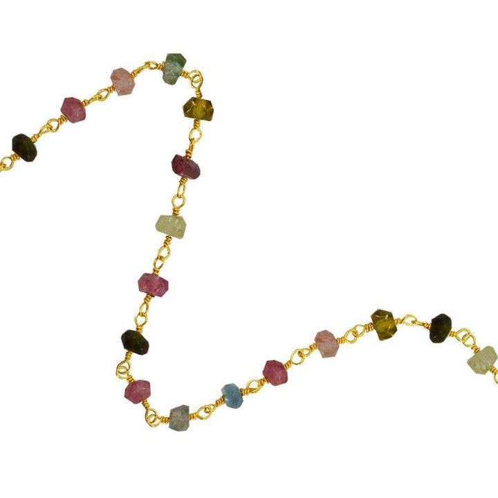 Floral Hamsa With Wire Wrap Gemstone Necklace - Alef Bet Jewelry by Paula